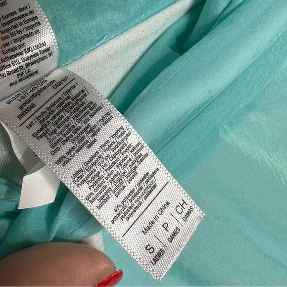 American Apparel Cropped Turquoise Aruba Blue Hoodie Sweatshirt Top Sz Small - Picture 7 of 9